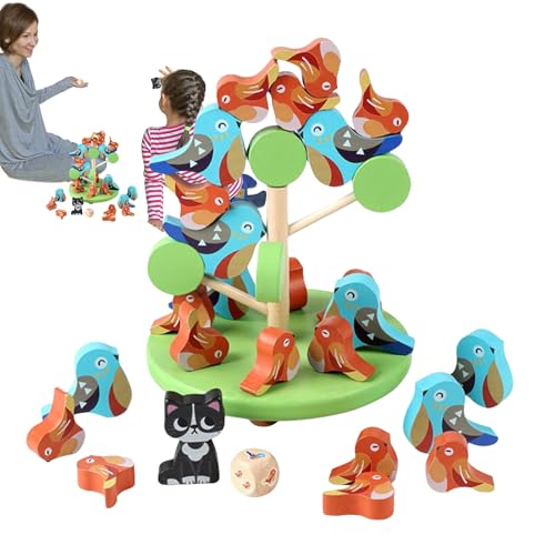 Baoqifong Holz Balance Spiel | Vögel Familie Spiele | Lernspielzeug Mit Spielspaß Für Kinder Und Erwachsene Familienspiel Drinnen Generationen von Baoqifong