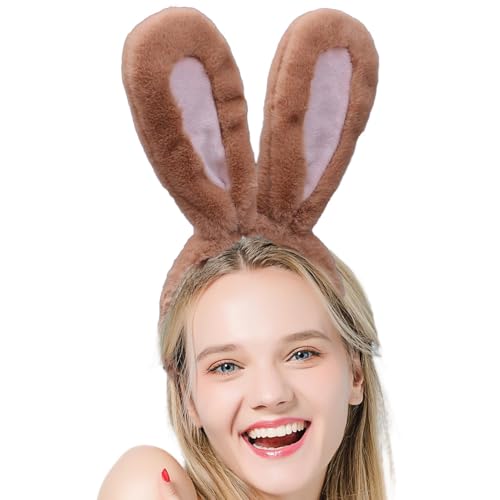 Baoqifong Osterhasen-Stirnband, Hasenohren für Erwachsene - Osterhase Cosplay Kopfbedeckung,Niedliches Tierkopfstück, Plüsch-Flauschohren-Kopfbedeckung für Party-Kostümdekoration Baoqifong Osterhasen-Stirnband, Hasenohren für Erwachsene - Osterhase Cosplay Kopfbedeckung,Niedliches Tierkopfstück, Plüsch-Flauschohren-Kopfbedeckung für Party-Kostümdekoration von Baoqifong