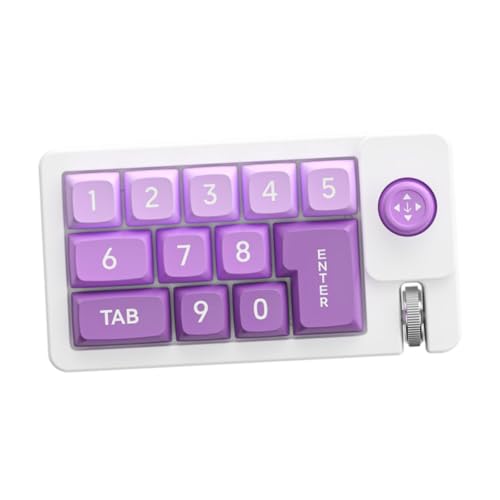 BaotyJie Mechanische Gaming - programmierbare 12 Number Pads Desktop Tragbare Metallrolle mit Joystick verkabelt für die Arbeit nach Hause , Lila von BaotyJie