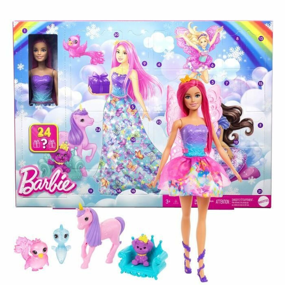 Adventskalender Barbie HRG90 Kunststoff Sirene (24 Stücke) von Barbie