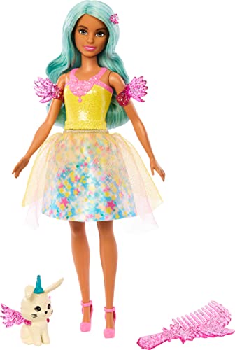 Barbie Ein Verborgener Zauber - Teresa Puppe mit märchenhaftem Outfit, gewelltes Haar und Kamm für Frisierspaß, für Kinder ab 3 Jahren, HLC36 von Barbie