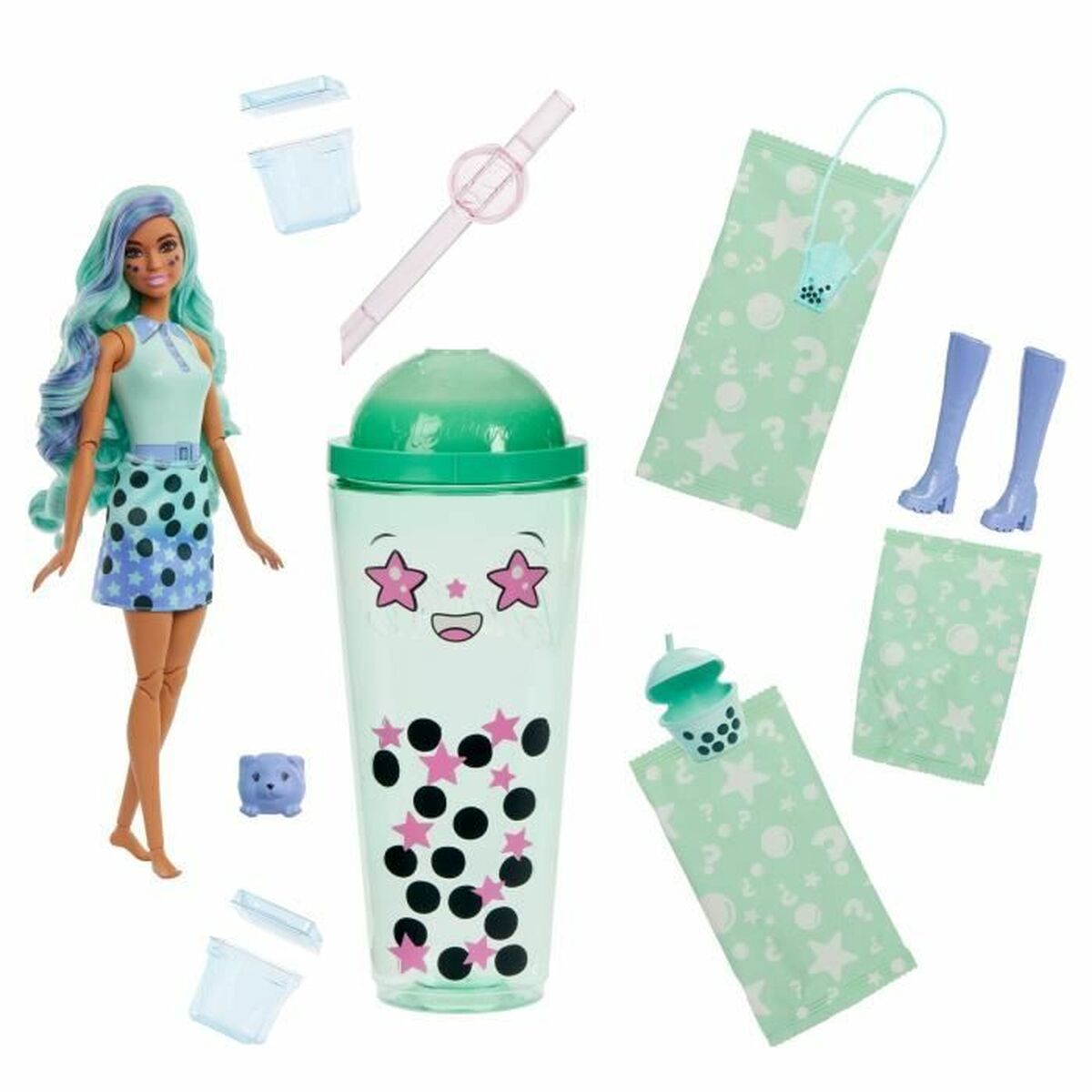 Babypuppe mit Zubehör Barbie Pop Reveal Scented Doll Bubble Tea Series Babypuppe mit Zubehör Barbie Pop Reveal Scented Doll Bubble Tea Series von Barbie