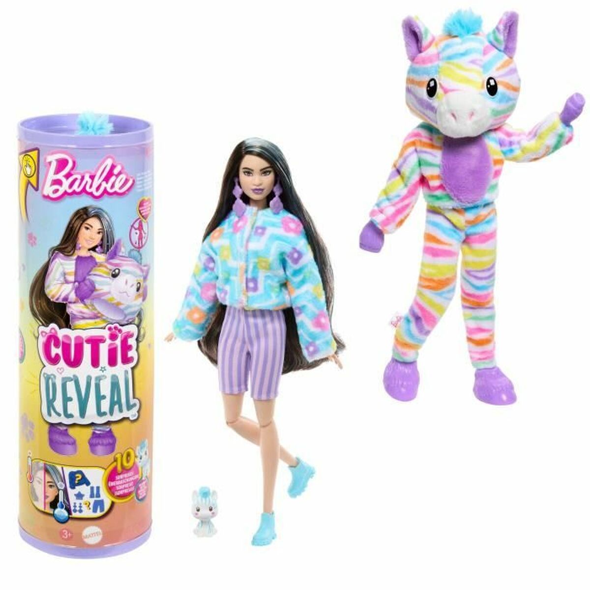 Babypuppe mit Zubehör Barbie Zebra Doll Colorful Dream von Barbie