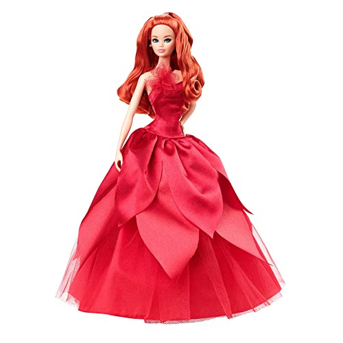 Barbi Barbie Signatur 2022 Feiertags-Sammelstück, exklusives rotes Haar, Puppenständer, ausstellbare Verpackung, Sammlergeschenk Barbi Barbie Signatur 2022 Feiertags-Sammelstück, exklusives rotes Haar, Puppenständer, ausstellbare Verpackung, Sammlergeschenk von Barbie