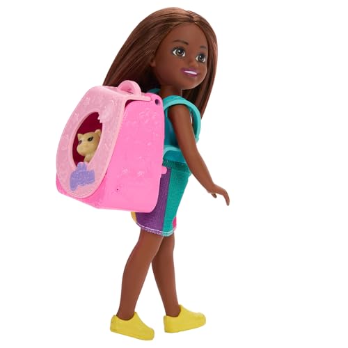BARBIE Family & Friends Spielspaß-Katzenrucksack brünette Chelsea-Puppe und Zubehör, einschließlich Rucksack mit Kätzchen, Fläschchen und Wollknäuel, JBF45 BARBIE Family & Friends Spielspaß-Katzenrucksack brünette Chelsea-Puppe und Zubehör, einschließlich Rucksack mit Kätzchen, Fläschchen und Wollknäuel, JBF45 von Barbie