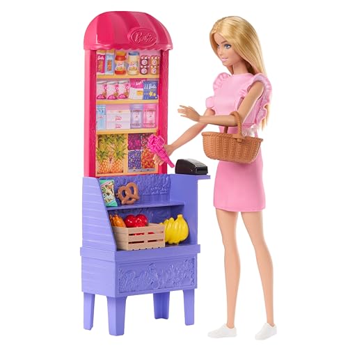 Barbie und Teresa Rezept für Freundschaft Modepuppe und Spielset, Malibu auf dem Markt mit 11 Zubehörteilen, inklusive Marktstand und Lebensmittel, JCT05 Barbie und Teresa Rezept für Freundschaft Modepuppe und Spielset, Malibu auf dem Markt mit 11 Zubehörteilen, inklusive Marktstand und Lebensmittel, JCT05 von Barbie