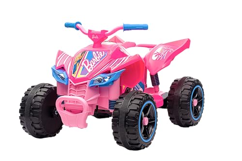 Barbie - 12 V ATV Ride On Spielzeug, lustige und aufregende Fahrt für Kinder, stilvolles Design für fantasievolles Spielen (Rosa) von Barbie