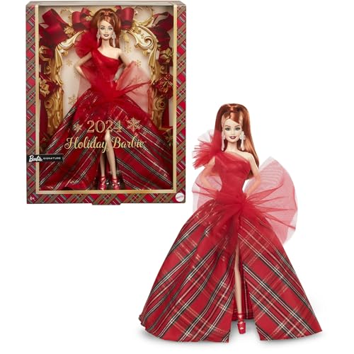 Barbie 2024 Urlaubspuppen Saisonales Sammlerspielzeug Signatur Plaid Kleid mit roter Schleife Displayable Verpackung Rote Haare Barbie 2024 Urlaubspuppen Saisonales Sammlerspielzeug Signatur Plaid Kleid mit roter Schleife Displayable Verpackung Rote Haare von Barbie