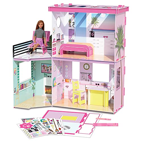 BLADEZ Barbie Dreamhouse - Bauen Sie Ihr eigenes Traumhaus - Personalisiertes Puppenhaus mit wiederverwendbaren Aufklebern - Kreativer Maker Kitz Toyz von BLADEZ