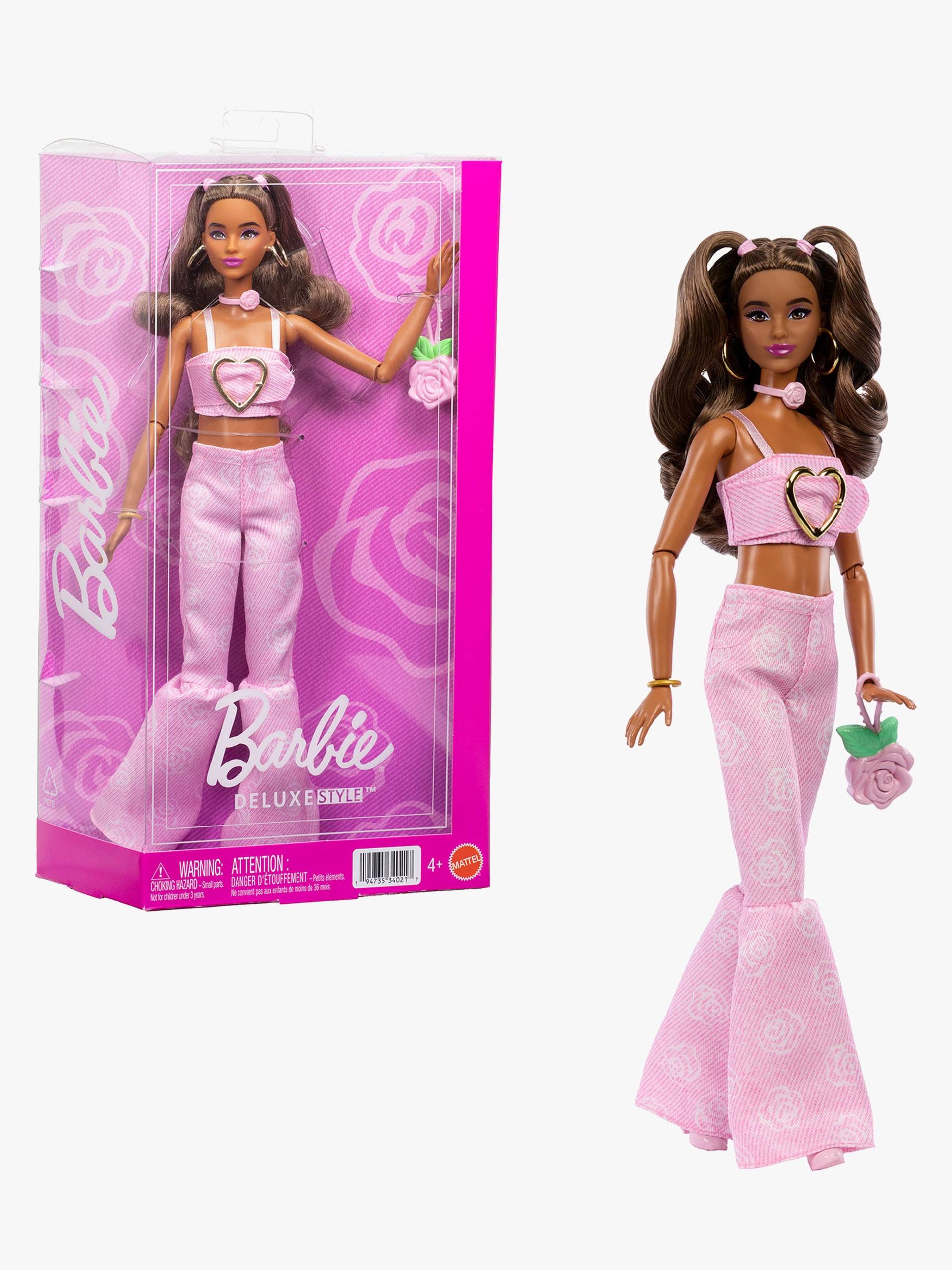 Barbie Deluxe Style Puppe mit Rosa Denim-Outfit von Barbie