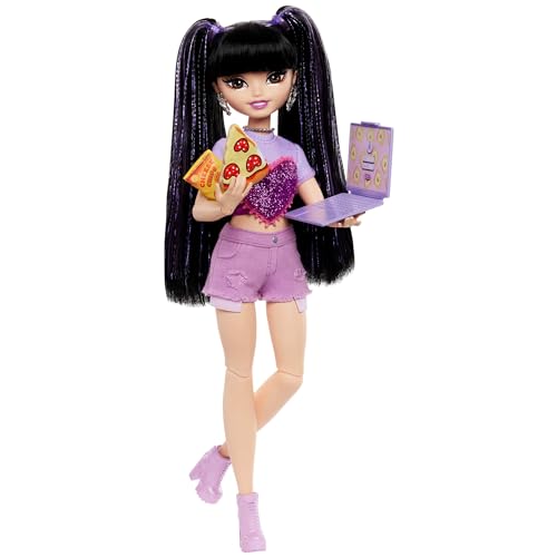 Barbie Dream Besties Puppe und Accessoires, bewegliche Barbie Renee Modepuppe mit langem schwarzem Haar, 11 Teile zum Thema Video und Essen, HYC24 Barbie Dream Besties Puppe und Accessoires, bewegliche Barbie Renee Modepuppe mit langem schwarzem Haar, 11 Teile zum Thema Video und Essen, HYC24 von Barbie