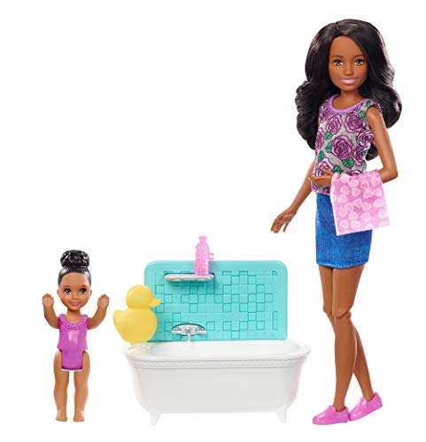 Barbie FXH06 - Skipper Babysitters Inc. Puppen und Babysitting Bad Spielset, mit schwarzen Haaren, Puppen Spielzeug und Puppenzubehör ab 3 Jahren Barbie FXH06 - Skipper Babysitters Inc. Puppen und Babysitting Bad Spielset, mit schwarzen Haaren, Puppen Spielzeug und Puppenzubehör ab 3 Jahren von Barbie