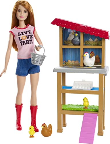 Barbie Hühnerzüchterin-Puppe und Spielset von Barbie