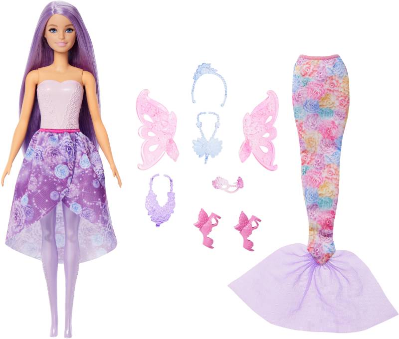 Barbie Fantasy Dress Up Puppe Lila Haar von Barbie