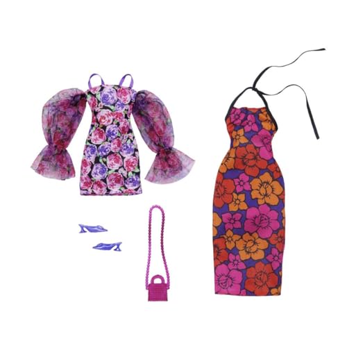 Barbie Fashion Pack – HJT35 – Kleidungsset für Puppen – Minikleid mit Puppenschulter, langes Kleid, Absatz + Handtasche Barbie Fashion Pack – HJT35 – Kleidungsset für Puppen – Minikleid mit Puppenschulter, langes Kleid, Absatz + Handtasche von Barbie
