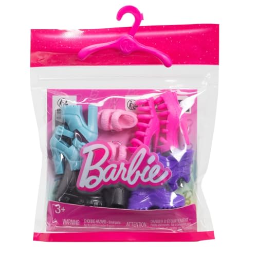 Barbie Fashion Pack – HWV71 – Pack mit 5 Schuhen, Absätzen, Sneakers für Puppen Barbie Barbie Fashion Pack – HWV71 – Pack mit 5 Schuhen, Absätzen, Sneakers für Puppen Barbie von Mattel