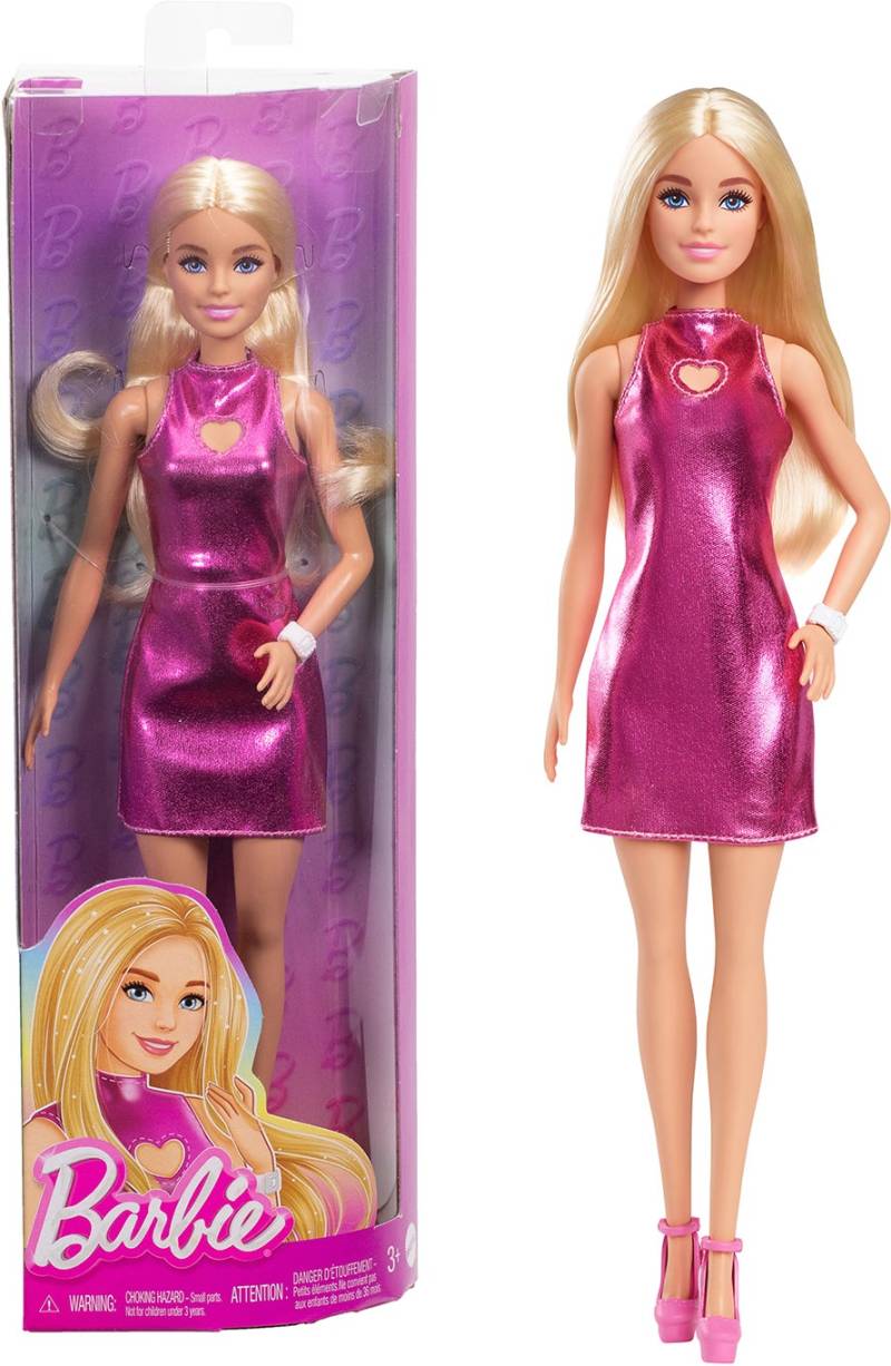 Barbie Fashionista Puppe mit Blonden Haaren &  Pinkem Kleid von Barbie