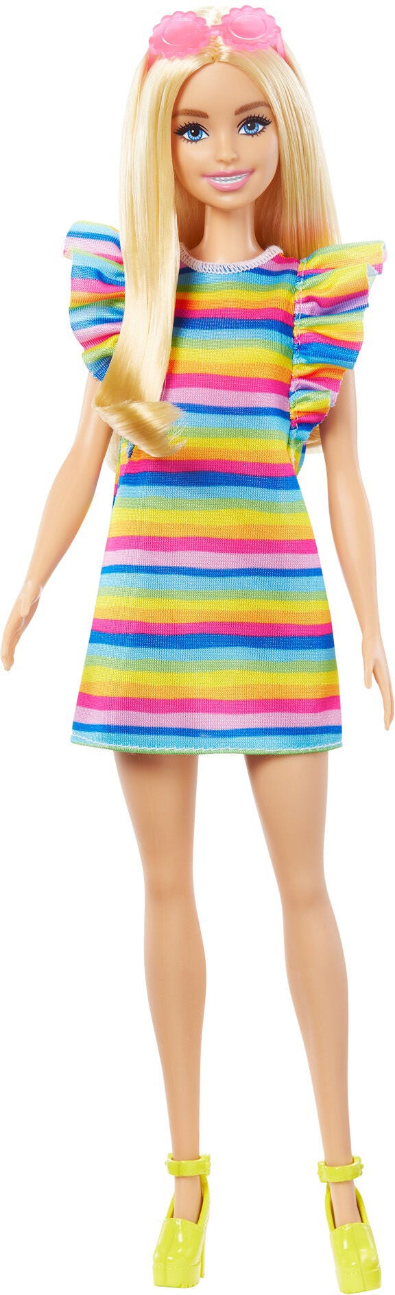 Barbie Fashionista Puppe mit Regenbogenkleid von Barbie