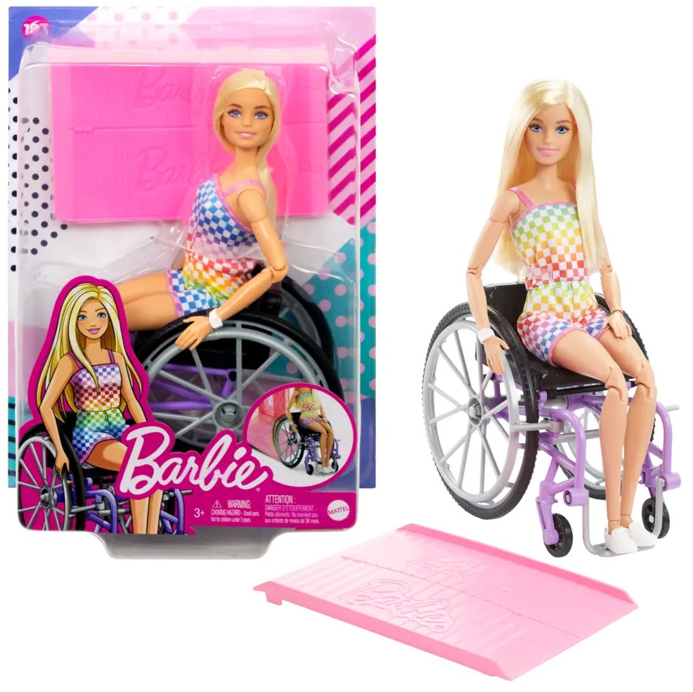 Barbie Fashionista Puppe mit Rollstuhl, Blond von Barbie