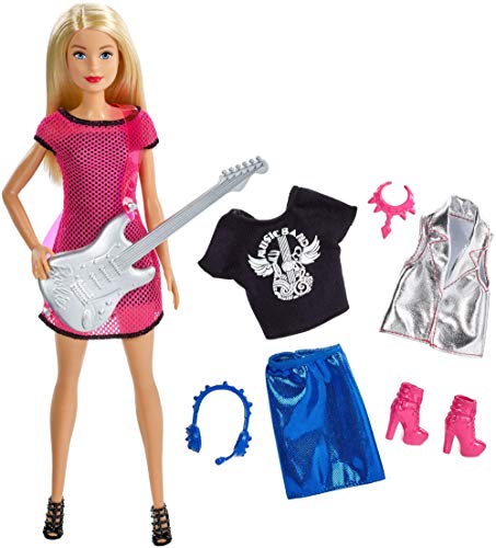 Barbie Musiker, Blonde Puppe mit Gitarre und Zubehör, Spielzeug für Kinder ab 3 Jahren, GDJ34 von Barbie