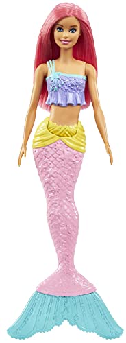 Barbie GGC09 - Dreamtopia Meerjungfrau-Puppe mit pinken Haaren, Spielzeug Geschenk für Kinder im Alter von 3 bis 7 Jahren von Barbie