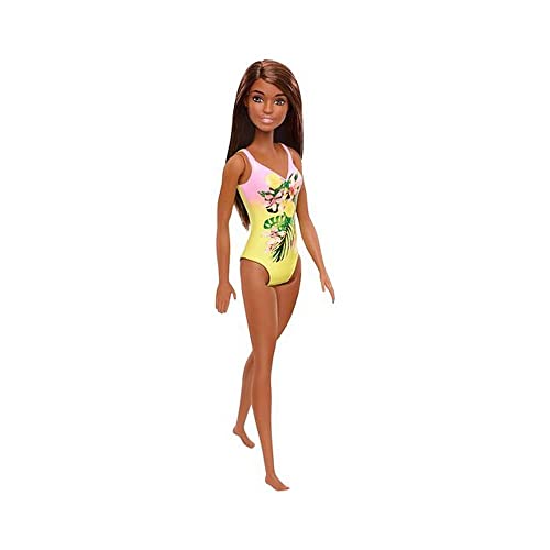 Barbie GHW39 - Beach Puppe mit Badeanzug im Tropenmuster, Spielzeug ab 3 Jahren Barbie GHW39 - Beach Puppe mit Badeanzug im Tropenmuster, Spielzeug ab 3 Jahren von Barbie