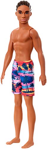 Barbie GHW44 - Beach Ken Puppe im Tropendesign, Spielzeug ab 3 Jahren von Barbie