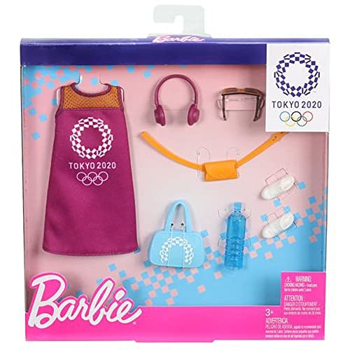 Barbie GJG33 - Fashion Modeset, Kleid und 6 Accessoires für Barbie-Puppen von Barbie
