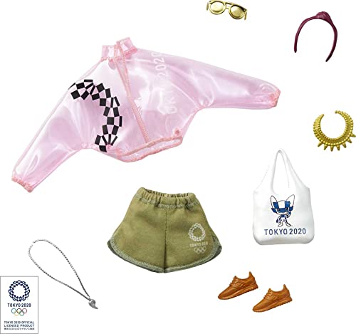 Barbie GJG34 - Fashion Modeset, rosa transparente Jacke, Shorts und 6 Accessoires Puppen Barbie GJG34 - Fashion Modeset, rosa transparente Jacke, Shorts und 6 Accessoires Puppen von Barbie