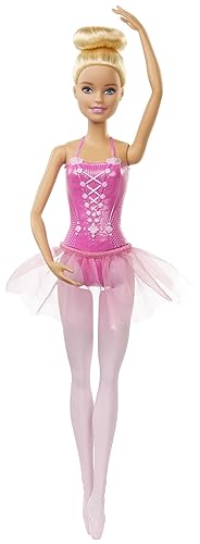 Barbie You Can Be Anything Series, Ballerina, Puppe Ballerina mit blonden Haaren und rosa Tutu, inkl Puppe, Geschenk für Kinder, Spielzeug ab 3 Jahre,GJL59 von Barbie