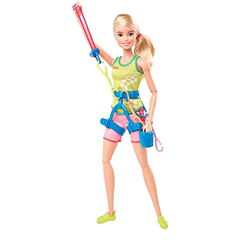Barbie GJL75 - Olympische Sommerspiele Tokyo 2020 Kletterin Puppe mit Outfit, Tokyo 2020-Jacke, Medaille, Klettergurt und Karabinerhaken, Spielzeug für Kinder ab 3 Jahren Barbie GJL75 - Olympische Sommerspiele Tokyo 2020 Kletterin Puppe mit Outfit, Tokyo 2020-Jacke, Medaille, Klettergurt und Karabinerhaken, Spielzeug für Kinder ab 3 Jahren von Barbie