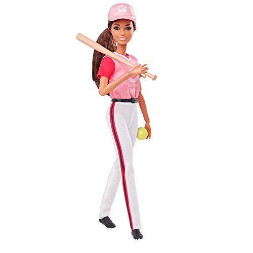 Barbie GJL77 - Olympic Games Tokyo 2020 Softball-Puppe mit Softball-Outfit, Tokyo 2020-Jacke, Medaille, Softball, Schläger und Handschuh, Spielzeug für Kinder ab 3 Jahren von Barbie