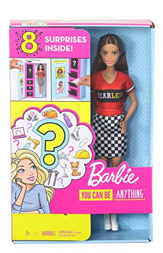 Barbie GLH64 - Karriere Puppe (brünett) mit Überraschungs-Moden und Accessoires, Spielzeug ab 3 Jahren von Barbie