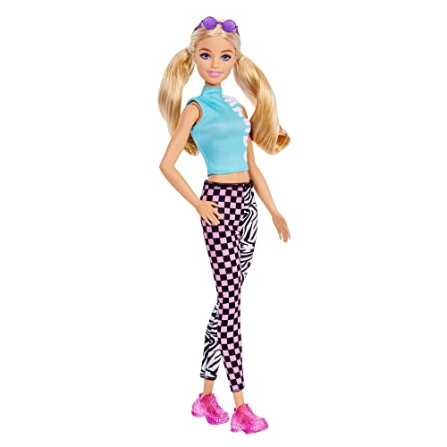 Barbie GRB50 - Fashionista mit Malibu Oberteil und Leggings, Spielzeug für Kinder von 3 bis 8 Jahren von Barbie