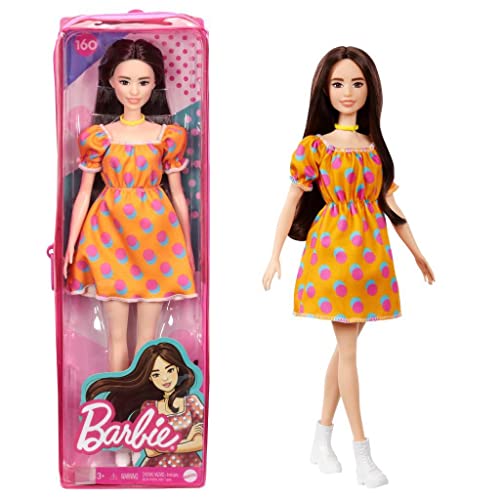 Barbie GRB52 - Fashionistas Puppe im Schulterfreien Polka-Dot Kleid, Spielzeug für Kinder von 3 bis 8 Jahren Barbie GRB52 - Fashionistas Puppe im Schulterfreien Polka-Dot Kleid, Spielzeug für Kinder von 3 bis 8 Jahren von Barbie