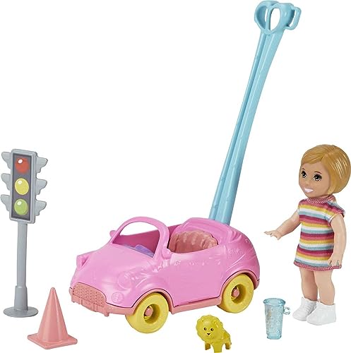 Barbie GRP17 - Skipper Babysitters Inc. Zubehörset mit kleiner Puppe und Spielzeugauto und Zubehör, für Kinder von 3 bis 7 Jahren von Barbie
