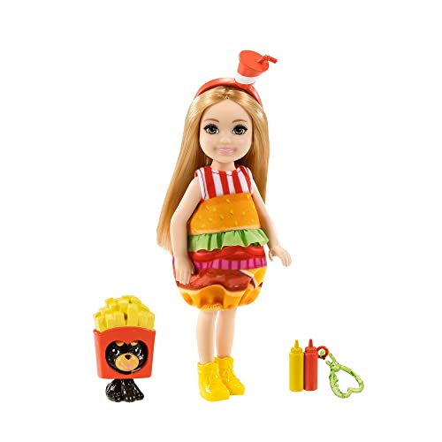 Mattel - Barbie Club Chelsea, Burger Dress-Up Costume Doll with Pet von Barbie