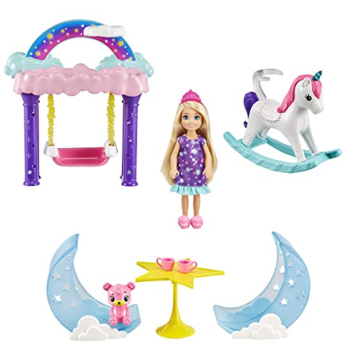 Barbie GTF50 - Dreamtopia Chelsea Feen-Baumhaus-Spielset mit Puppe, Puppenhaus, Geschenk für Kinder von 3 bis 7 Jahren von Barbie