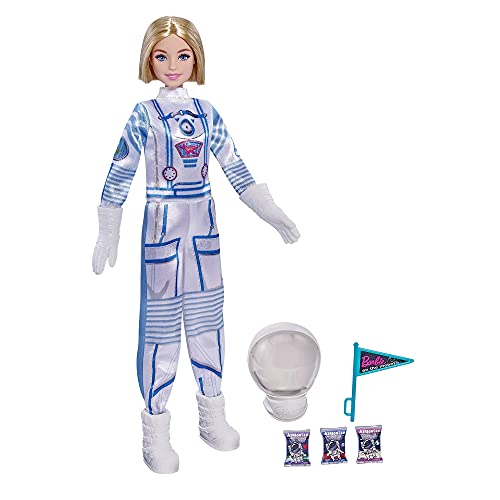 Barbie GTW30 - Weltraum Abenteuer Astronautin Puppe, blond, mit Raumanzug, Helm und Zubehörteilen, ab 3 Jahren von Barbie