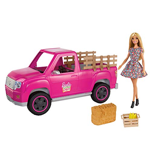 Barbie GWW29 - „Spaß auf dem Bauernhof“ Fahrzeug- und Puppenset mit Zubehörteilen, ab 3 Jahren von Barbie