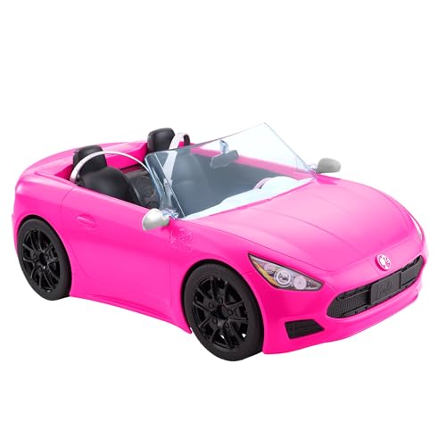 Barbie HBT92 - Cabrio-Fahrzeug, pink mit rollenden Rädern und realistischen Details, 2-Sitzer, Spielzeug Geschenk für Kinder ab 3 Jahren, Nicht Zutreffend von Barbie