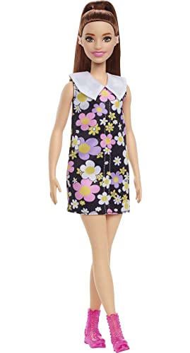 Barbie Fashionistas, Puppe mit Hörgerät, brauner Pferdeschwanz mit Blumenkleid, rosa Schuhe, inkl Puppe, Geschenk für Kinder, Spielzeug ab 3 Jahre,HBV19 Barbie Fashionistas, Puppe mit Hörgerät, brauner Pferdeschwanz mit Blumenkleid, rosa Schuhe, inkl Puppe, Geschenk für Kinder, Spielzeug ab 3 Jahre,HBV19 von Barbie