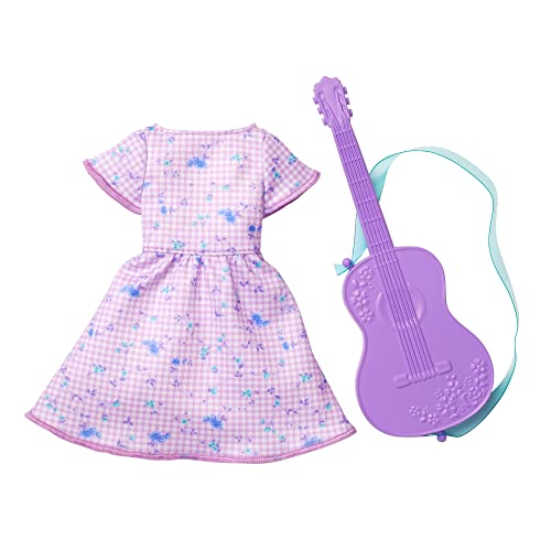 Barbie HBV65 Fashion Pack Outfit Musikerin, Kleid und Gitarre von Barbie