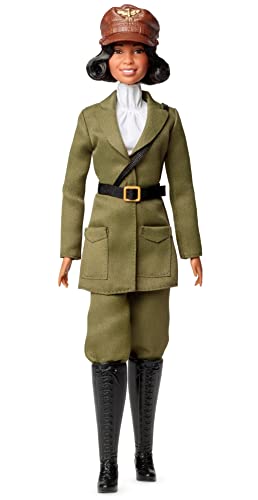 Barbie-Puppe, Bessie Coleman, Sammelfigur aus der Serie Inspiring Women, Signature, verzierte Verpackung, Pilotenanzug, HJX36 von Barbie