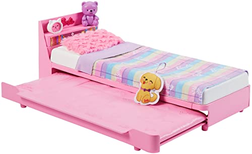 Barbie My First Serie, Rollbett, Bett mit Zubehör, Wecker, Teddybär, Blacket, Kissen, Puppe, Geschenk für Kinder, Spielzeug ab 3 Jahre,HMM64 Barbie My First Serie, Rollbett, Bett mit Zubehör, Wecker, Teddybär, Blacket, Kissen, Puppe, Geschenk für Kinder, Spielzeug ab 3 Jahre,HMM64 von Barbie