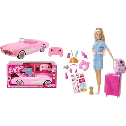 Barbie HOT Wheels R/C Corvette - ferngesteuertes Fahrzeug & -Puppe Dream House Adventures von Barbie