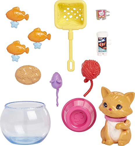 Barbie Haustiere und Zubehör, interaktives Kitty-Spielset mit beweglicher Pfote und Kopf, 11 Tiermotiv-Teile Barbie Haustiere und Zubehör, interaktives Kitty-Spielset mit beweglicher Pfote und Kopf, 11 Tiermotiv-Teile von Barbie