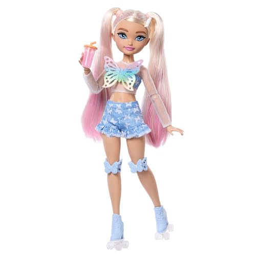 Barbie Dream Besties Puppe und Zubehörteile, bewegliche Malibu“ Rollschuh-Modepuppe mit blondem Haar, 9 Teile zum Thema Make-up, JFX96 Barbie Dream Besties Puppe und Zubehörteile, bewegliche Malibu“ Rollschuh-Modepuppe mit blondem Haar, 9 Teile zum Thema Make-up, JFX96 von Barbie