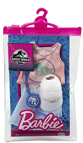 Barbie Fashion Pack Jurassic World – GRD46 – Bekleidungsset, Shorts, Top, Mütze, Armband Barbie Fashion Pack Jurassic World – GRD46 – Bekleidungsset, Shorts, Top, Mütze, Armband von Barbie