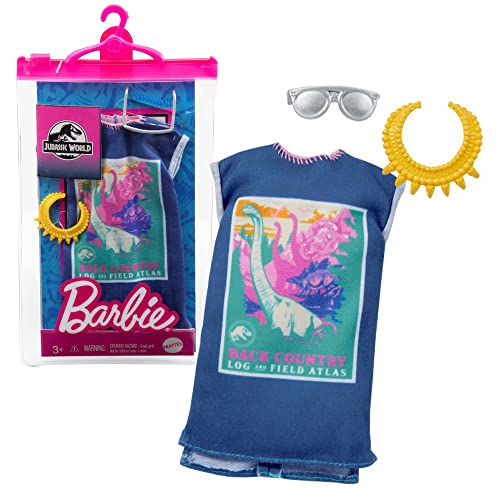 Barbie Jurassic World GRD47 Fashion Look Pack, Kleid mit Accessoires von Barbie